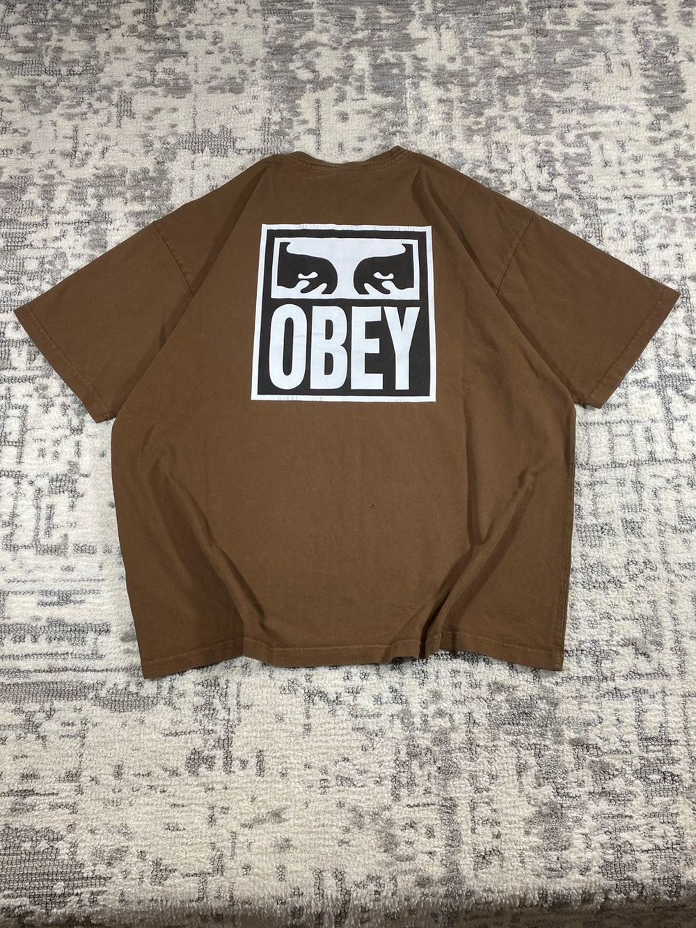 Brown Obey Skateboard Tee Shirt